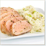 Gourmet à la carte Pork Tenderloin with Fennel-Jerusalem Artichoke Mash