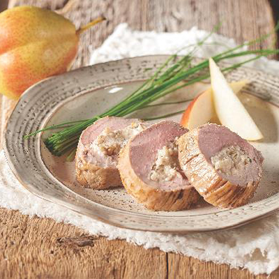 Pork Fillets with Pear and Goat's Cheese Stuffing