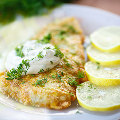 Tilapia Fillets with Creamy Lemon Sauce