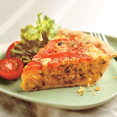 Flan de lentilles à la tomate fraîche