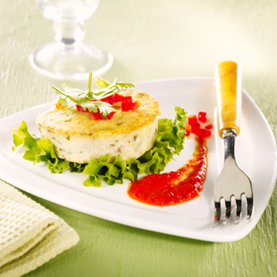 Red Pepper and Potato Flans