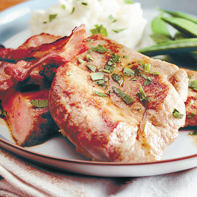 Milk-Fed Veal Liver with Bacon