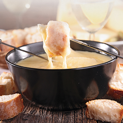 Fondue Featuring 3 Quebec Cheeses