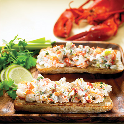 Open-faced Lobster Salad Sandwich
