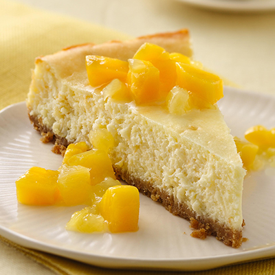 Light Indulgence Mango Cheesecake