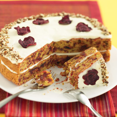 Gâteau aux betteraves, glaçage à la mascarpone