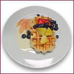 Gaufres aux bleuets aux quatre fruits