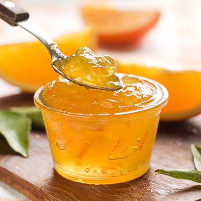 Jelly flavoured with four kinds of citrus fruits