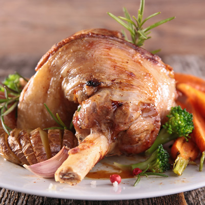 Spicy Maple-Glazed Leg of Lamb