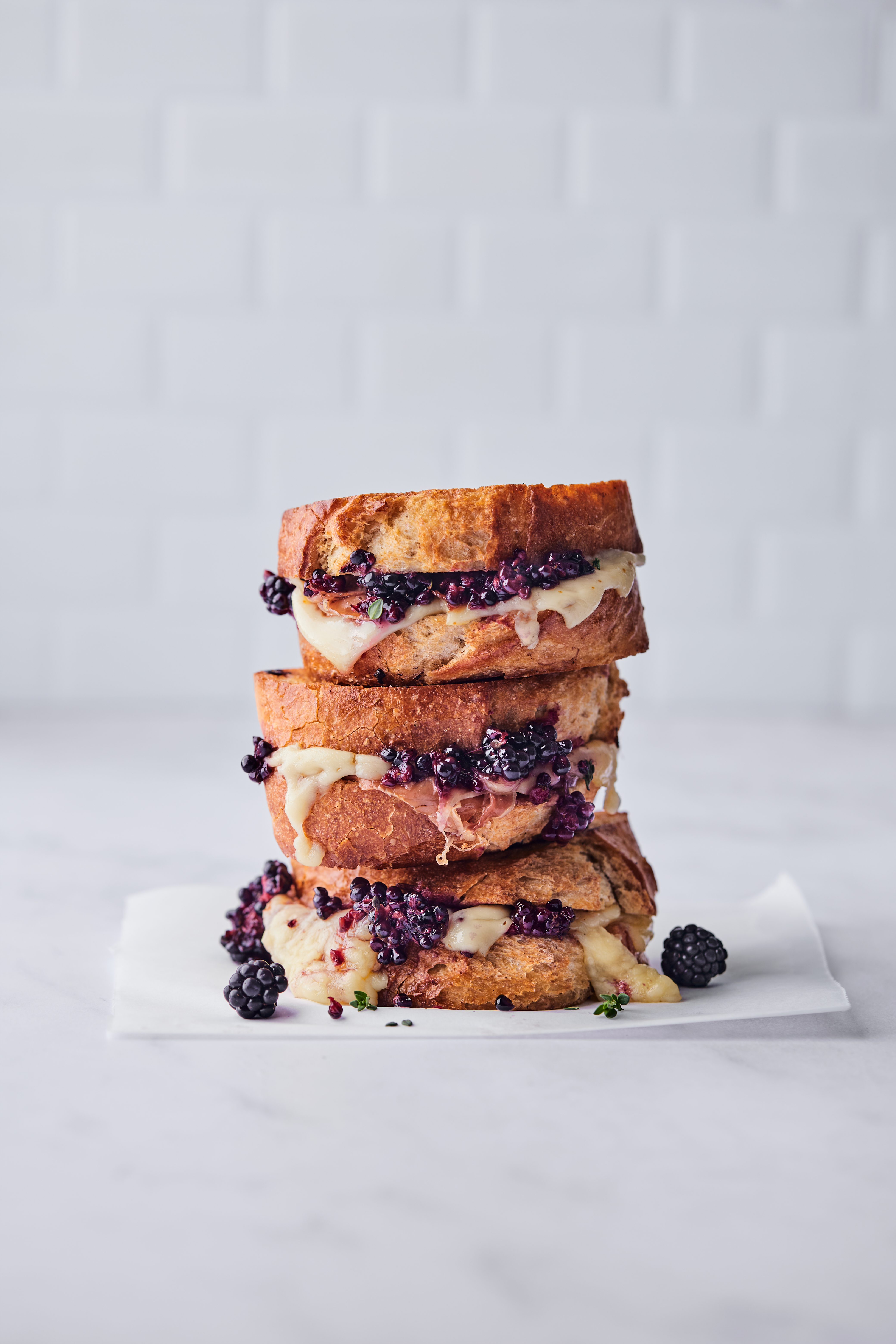 Blackberry and Prosciutto Grilled Cheese