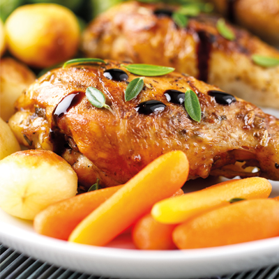 Grilled Mustard-marinated Chicken Thighs