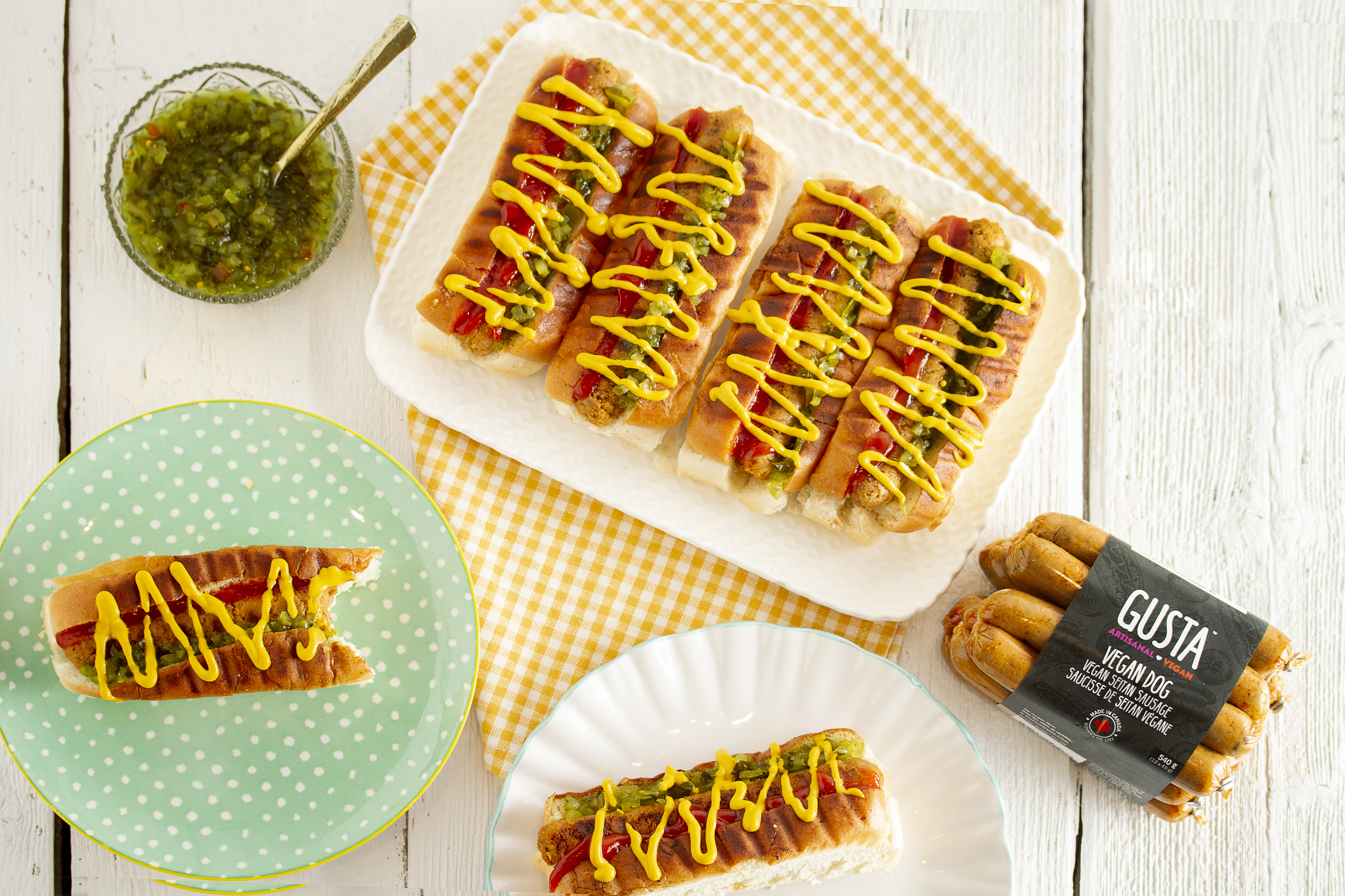 Vegan seitan hot dog