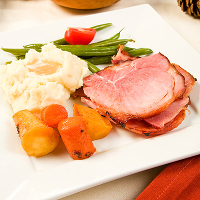Ham with Apple-Cranberry Sauce