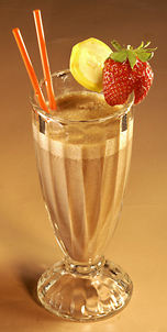 Lait fouetté choco-banane