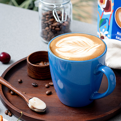 Almond barista honey latte