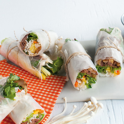 Spring Roll Maki with Duck and Pineapple
