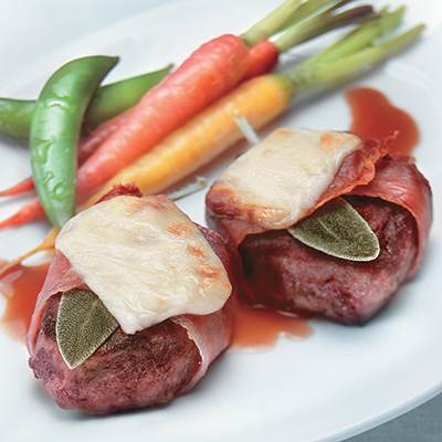 Strip Loin Medallions Saltimbocca