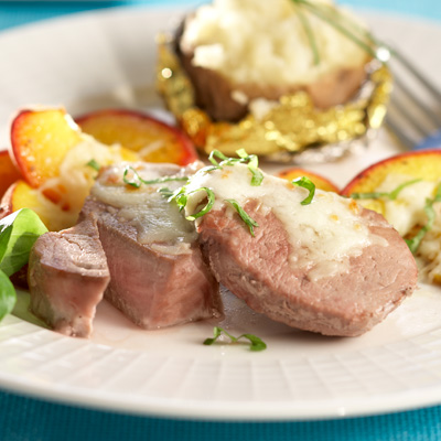 Cheese and Apple Pork Medallions