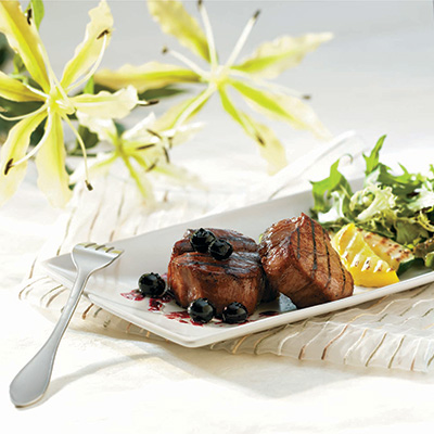 Medallions of Quebec Milk-Fed Veal with Port and Blueberries