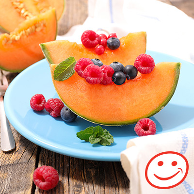 Berry Cantaloupe Wedges