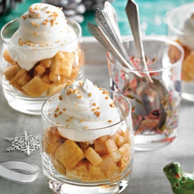 Maple and pear mini-parfaits