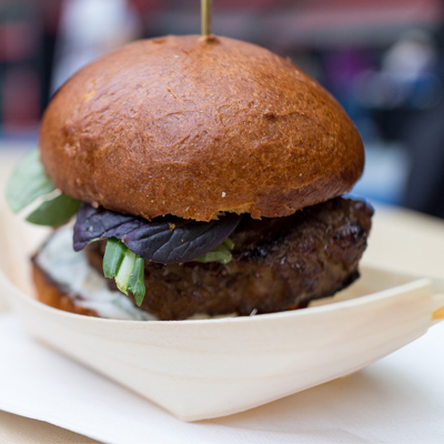Lamb Kofta Sliders with House Made Pickled Turnips and Fresh Local Field Tomato