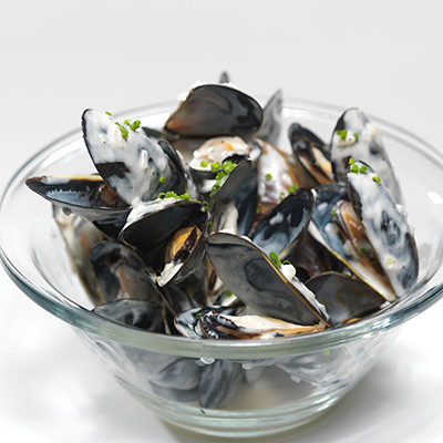 Mussels with Boursin
