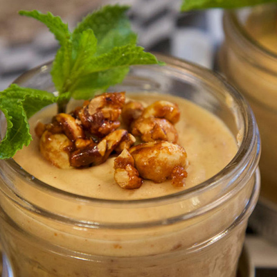 Peanut Butter Mousse with Peanut Praline