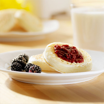 English Muffins with Brie and Mixed Berries
