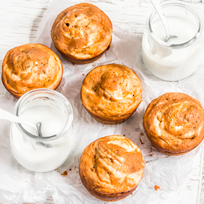Banana & greek yogurt muffins