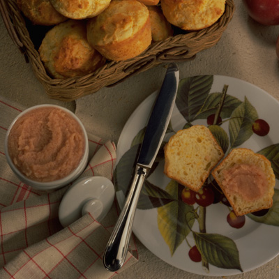 Muffins au Gouda et beurre de pommes