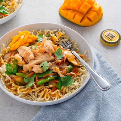 Crispy Mango Chicken Noodles