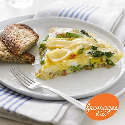 Asparagus, bacon and ChamPaître Omelette