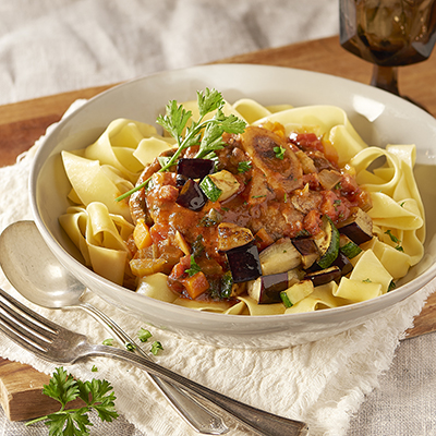 Osso Buco with Eggplant and Zucchini