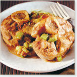 Quebec veal Osso Buco,  cajun style