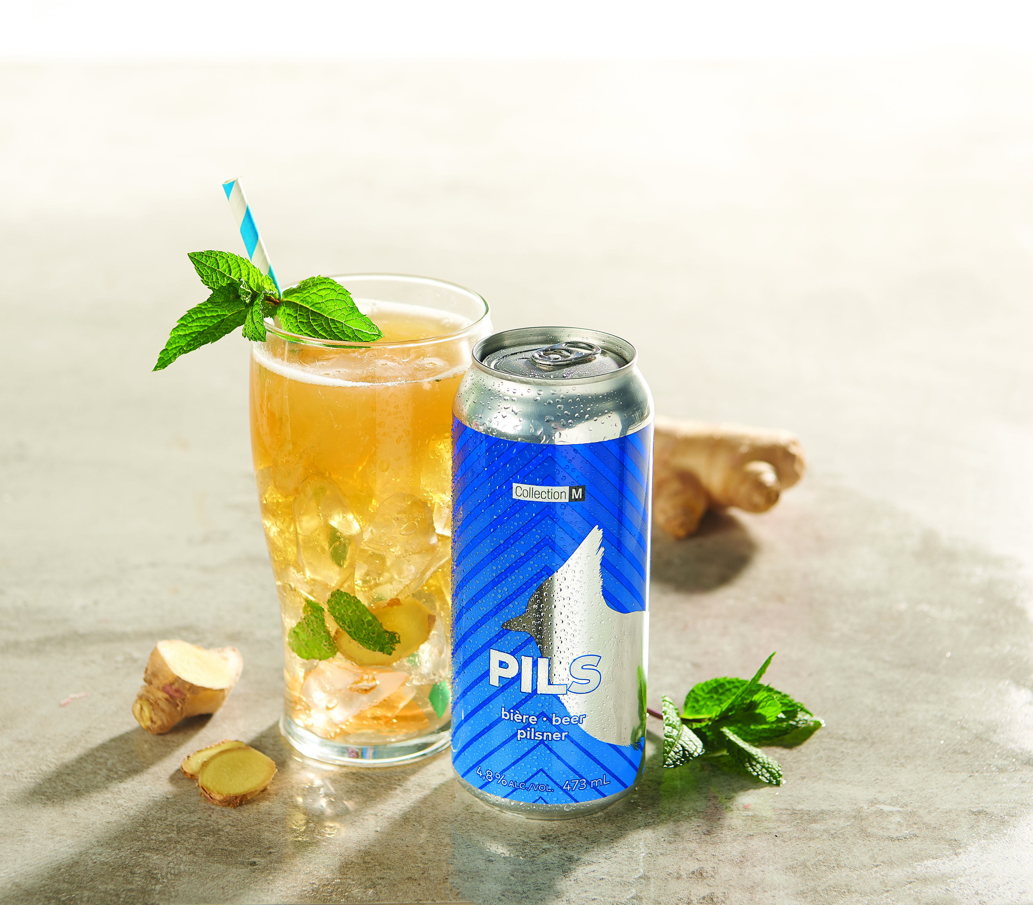 Panaché de Pils au gingembre mentholé