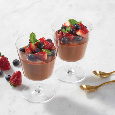 Plant-based chocolate Panna Cotta