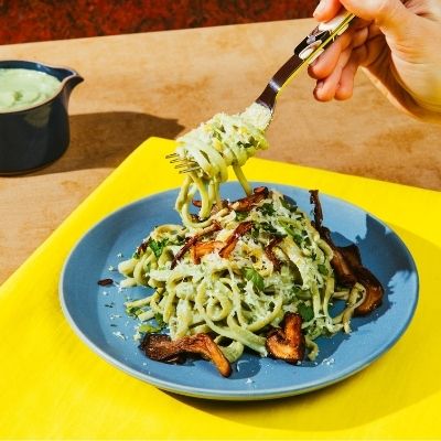 Pâtes au Pesto d'Avocats du Mexique