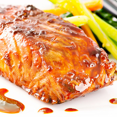 Orange and Sesame Grilled Salmon Steaks