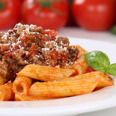 Penne with Quick Meat Sauce