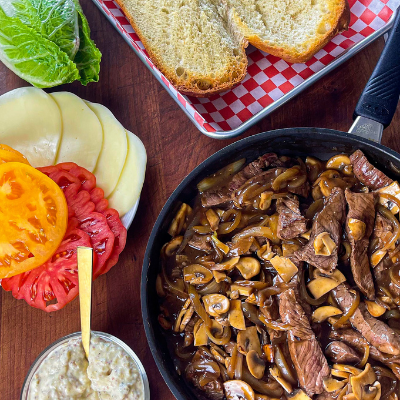 Philly Cheesesteak de luxe au boeuf Angus AAA