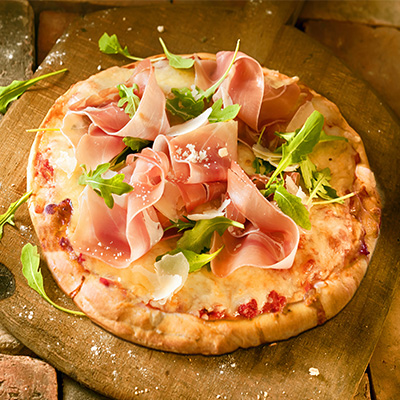 Two-Cheese Prosciutto Pizza