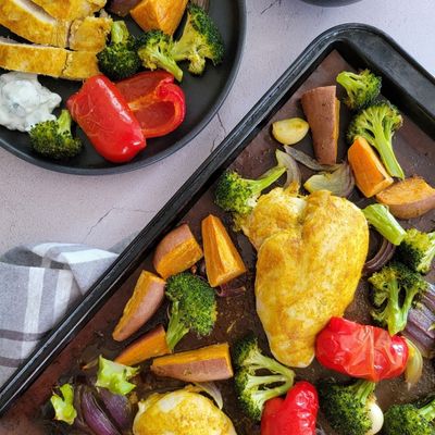 Sheet Pan Curried Chicken