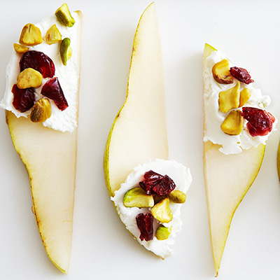 Pears with Goat Cheese and Cranberries