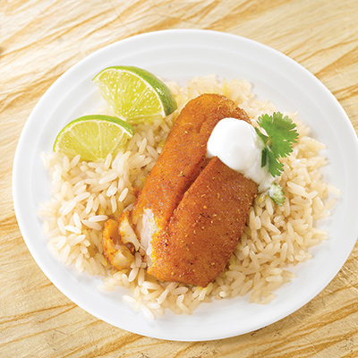 Pan-fried curried Fish Fillets