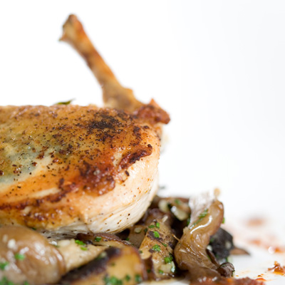 Sage Chicken Breast with Mushroom Sauté and Sun-dried Tomato Pesto