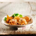 Pear Stuffed Chicken with Wine Cream Sauce
