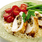 Triple Cheese Fruit-stuffed Chicken Breasts