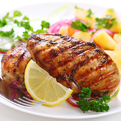 Grilled Chicken Breasts with Mustard