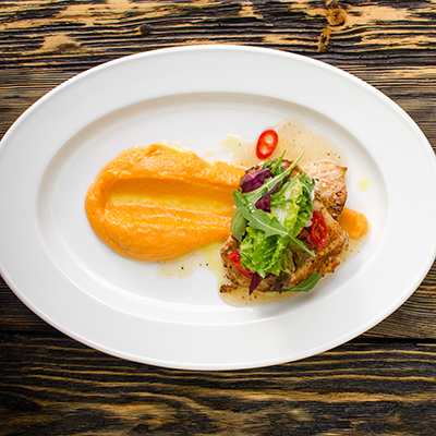 Chicken and 3-Cheese Sweet Potatoes